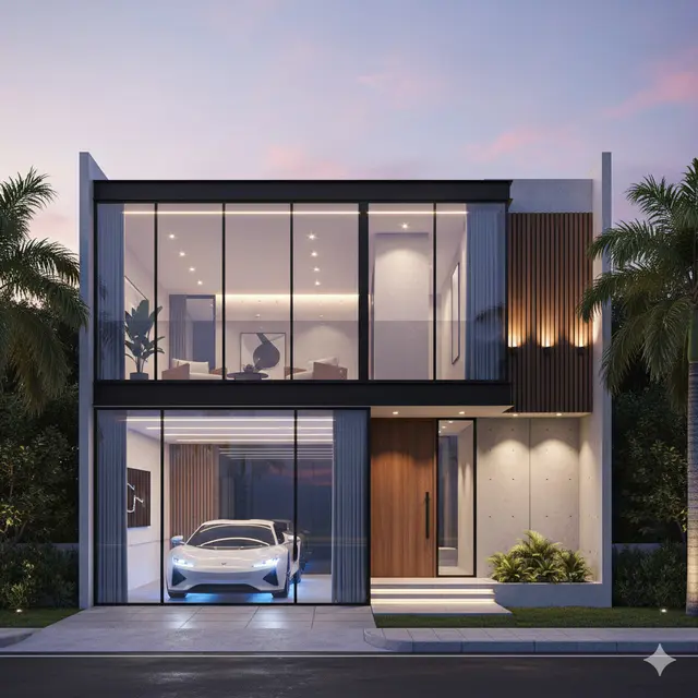 Gambar Rumah Minimalis Modern Kekinian dengan Garasi Mobil