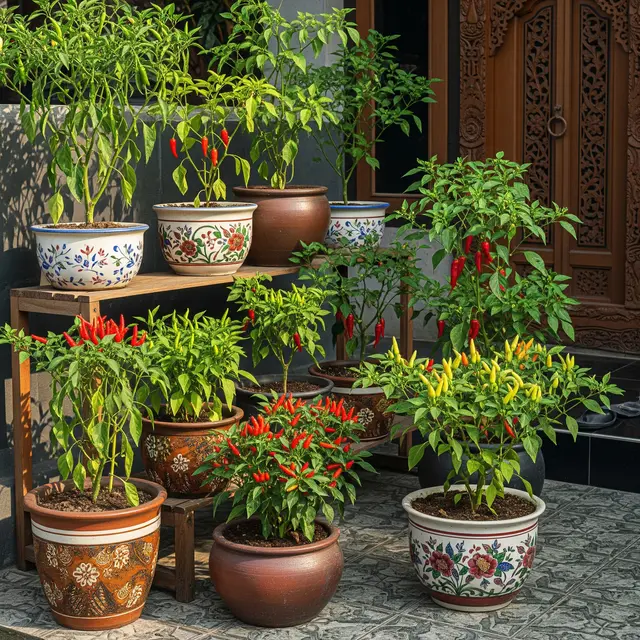 9 Ide Kebun Sayur dalam Pot di Teras Rumah untuk Cabai, Solusi Praktis Panen Segar