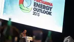 Seorang pembicara memaparkan presentasinya pada Pertamina Energy Outlook 2015 hari ke-2, Jakarta, Kamis (4/12/2014). (Liputan6.com/Faizal Fanani)