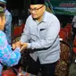 Plh Bupati Probolinggo Timbul Prihanjoko menyambut jaah haji asal Probolinggo di miniatur ka'bah Probolinggo (Istimewa)