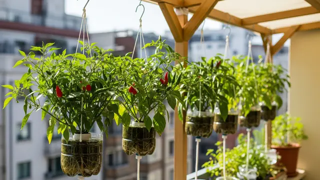 Hydro Pot Gantung di Teras Rumah