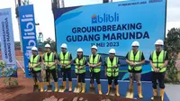 Groundbreaking Gudang Baru Blibli di Marunda, Bekasi, Kamis (11/5/2023).