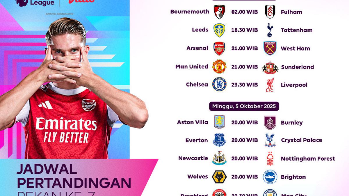Simak Jadwal Liga Inggris 2025/26: Siaran Langsung di Vidio