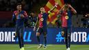 Barcelona mengunci keunggulan di babak pertama dengan skor 3-1 setelah pada menit ke-45 Raphinha kembali membobol gawang Bayern Munchen yang dikawal Manuel Neuer. (Josep LAGO/AFP)