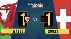 Cover motion grafis laga kedua Grup A Euro 2020, di mana Wales bermain imbang 1-1 melawan Swiss, Sabtu (12/6/2021) malam hari WIB.