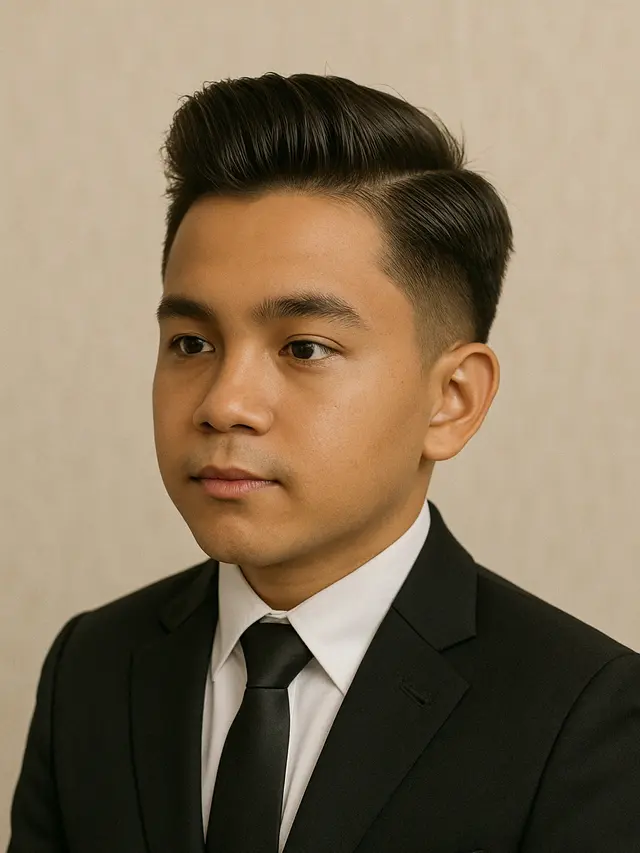 Model Rambut Tipis Anak Laki-laki Short Pompadour untuk Tampilan Stylish (Foto: Rizka Nur Laily via ChatGPT)