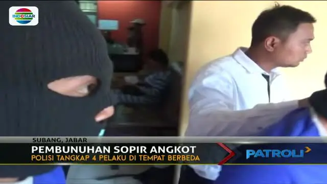 Seorang sopir angkot dibunuh lalu jasadnya dibuang di pinggir ruas tol cipali kilometer 83 di daerah Subang Jawa Barat.