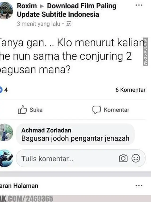 6 Status Facebook saat Tanya Judul Film Bikin Geleng Kepala