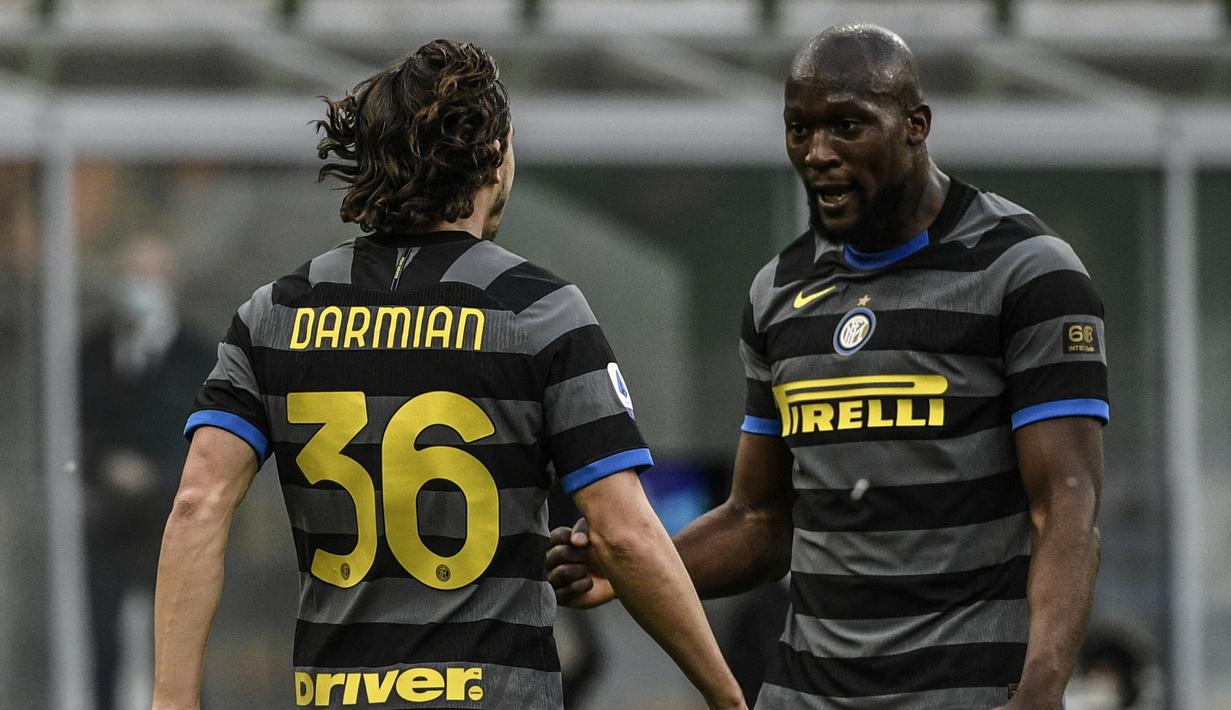 Gol Matteo Darmian tercipta melalui serangan balik Lukaku dan memberikan umpan pada Darmian yang ada di sisi kanannya. (Foto: AFP/Filippo Monteforte)