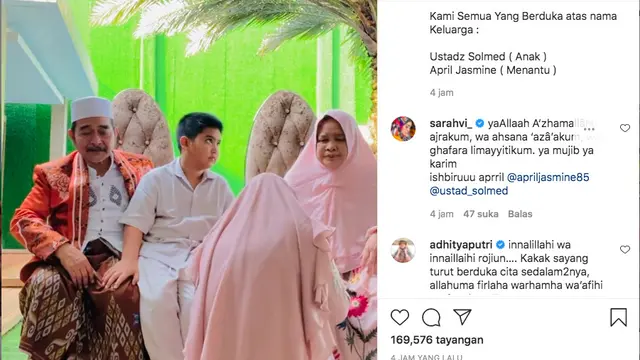 Kabar Duka, Ibunda Ustaz Solmed Meninggal Dunia. (instagram/apriljasmine85)