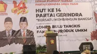 HUT ke-14, Gerindra Jatim Siapkan Strategi Dekati Rakyat Cilik. (Liputan6.com/Dian Kurniawan)