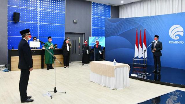 Pelantikan Dirjen IKP Kemkominfo Usman Kansong