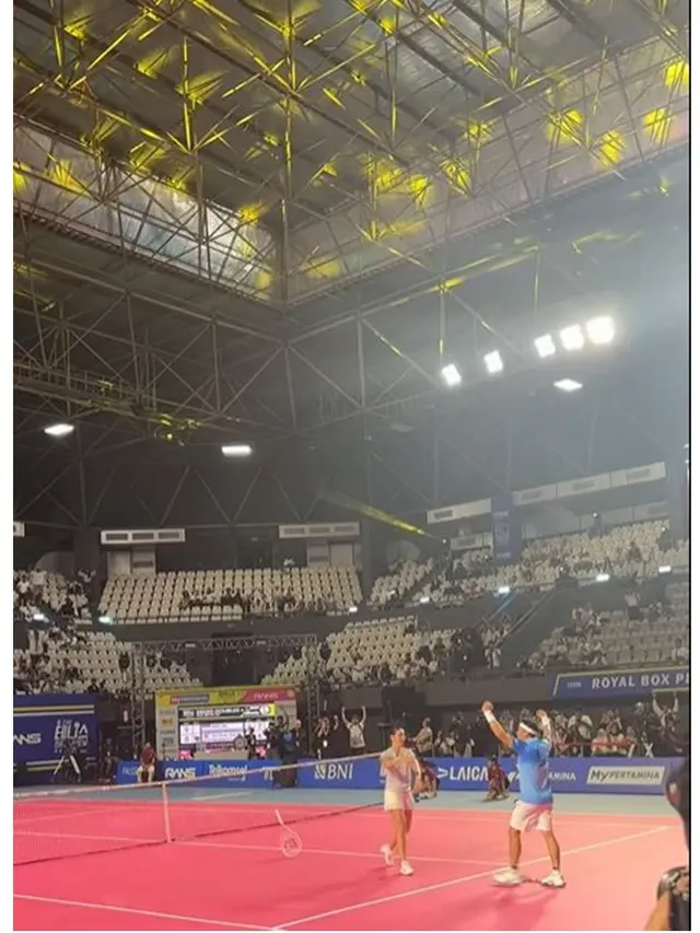 6 Potret Raffi-Nia di Lagi-Lagi Tenis Internasional, Kalahkan Pemeran Logan Lee