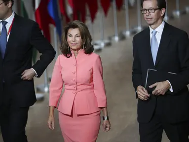 Brigitte Bierlein, mantan kepala Mahkamah Konstitusi Austria meninggal dunia pada usia 74 tahun.  (AP Photo/Francisco Seco, File)