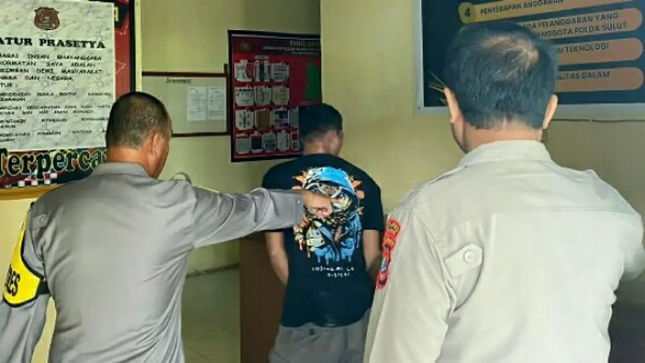 Warga Bolmong Utara saat diamankan polisi.
