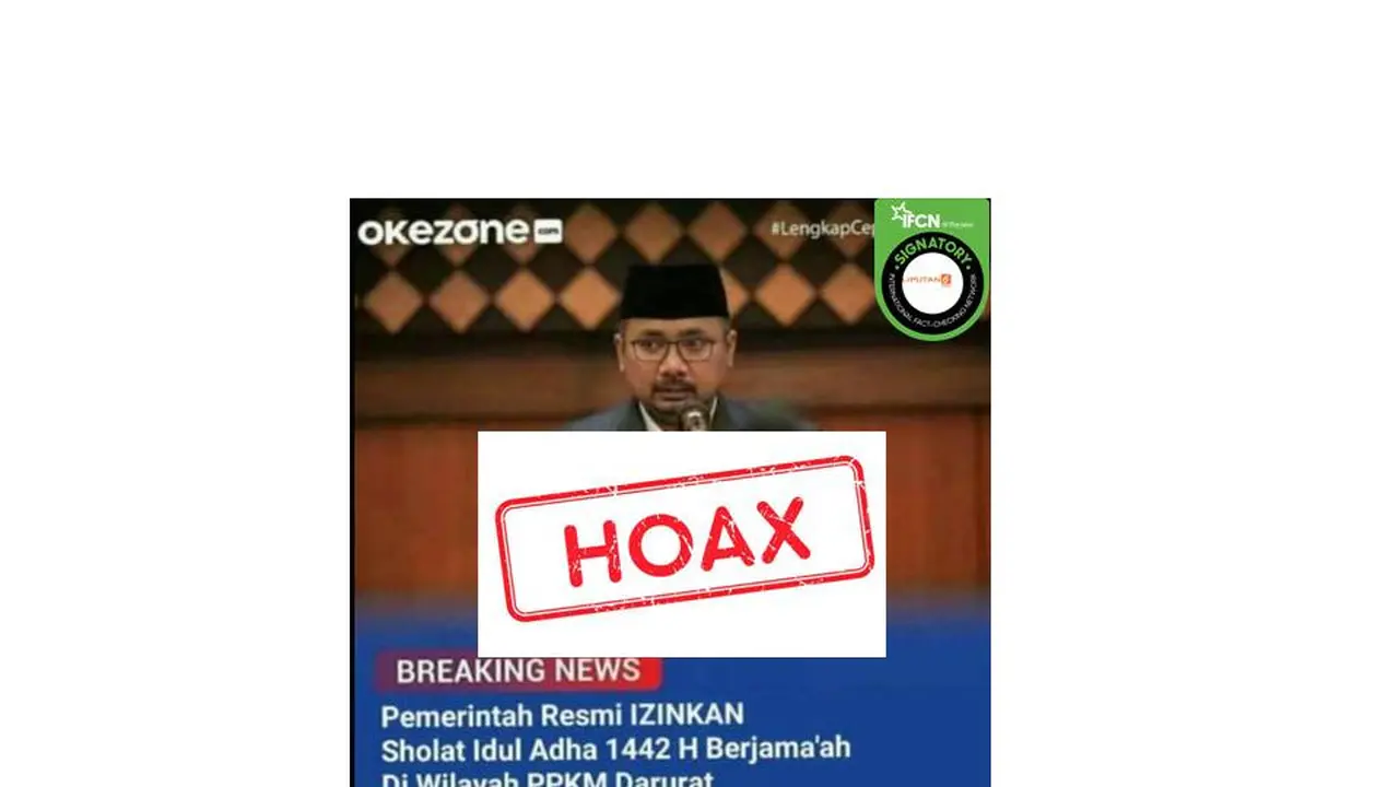 Cek Fakta Menag izinkan sholat Idul Adha