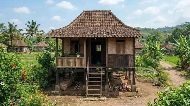 Model Rumah Sederhana Bergaya Tradisional di Desa