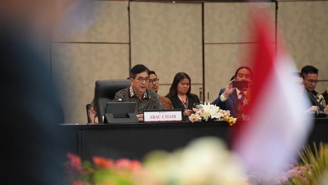 Ketua ASEAN Business Advisory Council (ASEAN-BAC) Arsjad Rasjid saat 55th ASEAN Economic Ministers' Meeting and Related Meetings di Hotel Padma Semarang, Jawa Tengah. (Dok Kadin)