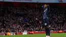 Ekspresi kecewa Marcus Rashford pada laga lanjutan Premier League yang berlangsung di Stadion Emirates, London, Minggu (10/3). Arsenal menang 2-0 atas Man United. (AFP/Ben Stansall)