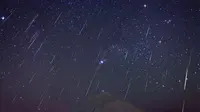 Ilustrasi hujan meteor Orinoid | via: youtube.com
