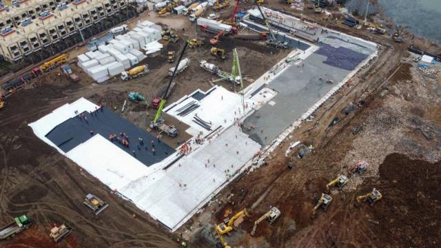 China bangun rumah sakit darurat dalam hitungan hari