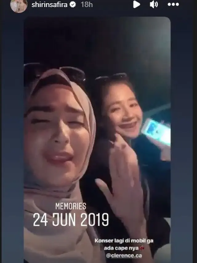 Shirin Safira mengenang momen bersama almarhumah Clerence Chyntia Audry Radhanta (Foto: Instagram clerence.ca dan shirinsafira)