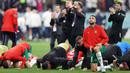 Timnas Maroko diketahui menjadi tim Afrika pertama yang berhasil melaju hingga babak semifinal di Piala Dunia. (AFP/Adrian Dennis)
