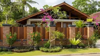 9 Inspirasi Pagar Bata Tempel yang Cocok untuk Rumah Desa Modern, Bikin Tampilan Naik Kelas