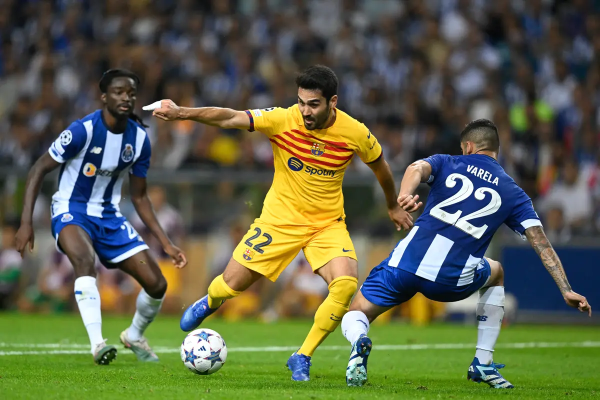 Foto: Tarian Ilkay Gundogan saat Barcelona Taklukkan FC Porto di Liga Champions
