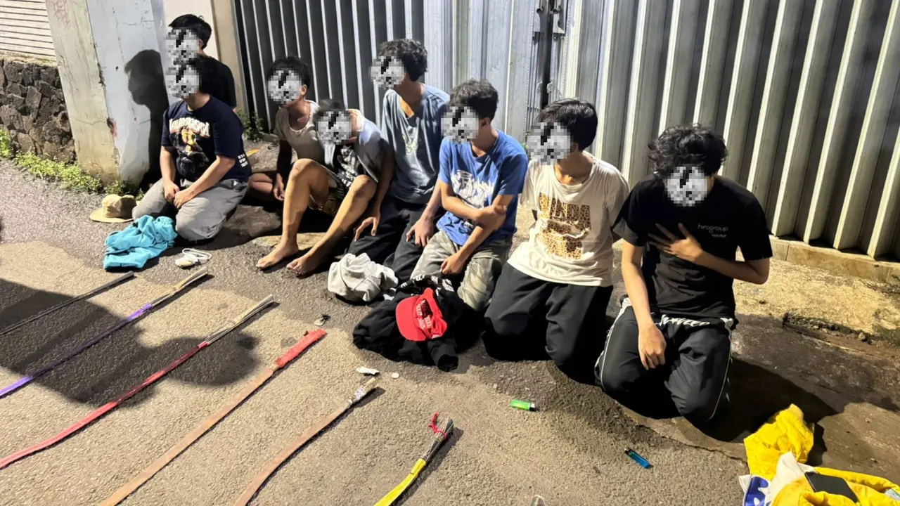 Remaja hendak tawuran di kawasan Jalan Raya Tengah, Jakarta Timur berhasil digagalkan polisi.