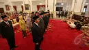 Para Kepala Daerah saat bersiap menerima penghargaan dari Presiden Joko Widodo, Jakarta, Selasa (28/4/2015).  Penghargaan ini diberikan dalam rangka hari otonomi daerah (Liputan6.com/Faizal Fanani)