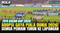 FIFA ASEAN Cup 2026 mengadopsi konsep seperti yang diterapkan pada Piala Dunia 2026. Seluruh pemain yang masuk Daftar Susunan Pemain (DSP) ikut turun ke lapangan untuk menyanyikan lagu kebangsaan, bukan hanya pemain Starting XI. Hal tersebut terlihat...