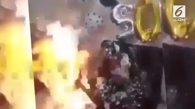 VIDEO: Mengerikan, 2 Gadis Terbakar Saat Pesta Ulang Tahun