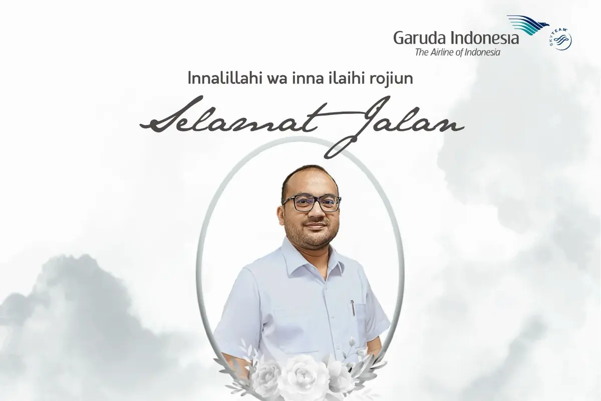 Direktur Human Capital Garuda Indonesia Salman El Farisiy,eninggal di usia 42 tahun pada Senin, (1/1/2024). (dok Garuda Indonesia)