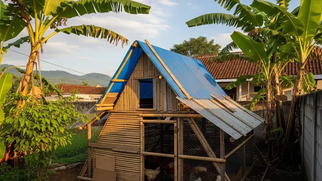 Model Kandang Ayam Atap Pelana Sederhana