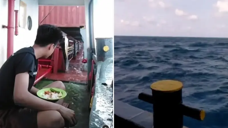 Viral Momen Makan Sambil Lihat Laut di Kapal, Ujungnya Malah Mengenaskan
