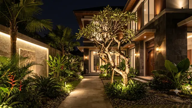 Inspirasi Halaman Depan Bergaya Resort Bali