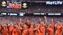 JUNI - Cile meraih gelar Copa America setelah mengalahkan Argentina 2-4 lewat adu penalti. Ini adalah gelar kedua beruntun setelah pada 2015 mereka juga meraih gelar tersebut usai kembali mengalahkan Argentina pada partai final. (AFP/Omar Torres)