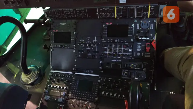 Penampakan Helikopter Super Puma HX-3315. Foto: Liputan6.com/ Tommy Kurnia