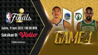 Link Live Streaming NBA 2022 Final Game 4 : Golden State Warriors vs Boston Celtics di Vidio. (Sumber : dok. vidio.com)