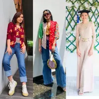 Kebaya juga kece banget buat tampilan casual, cocok untuk outfit hangout sampai ke kantor. Lihat inspirasinya ala Najwa Shihab hingga Mikha Tambayong berikut ini.