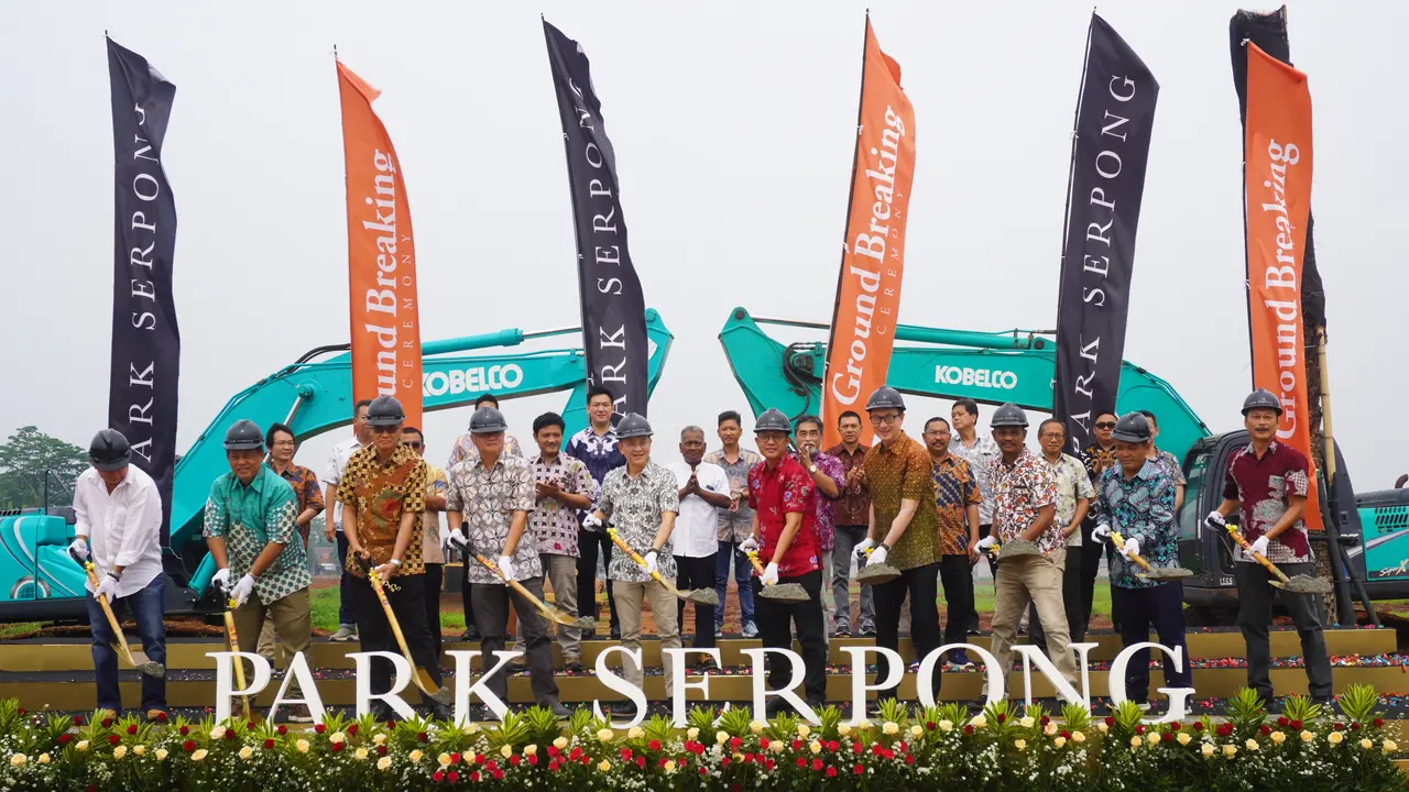 Park Serpong menggelar seremoni peletakan batu pertama (groundbreaking) pembangunan kota baru seluas 400 hektare di tengah-tengah Serpong, Tangerang. (Dok Lippo)