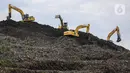Suasana TPST Bantar Gebang saat peringatan Hari Sampah Nasional di Bekasi, Senin (21/2/2022). Hal ini bertujuan dapat membantu penanganan sampah daur ulang menjadi barang yang bermanfaat serta bermakna. (Liputan6.com/JohanTallo)