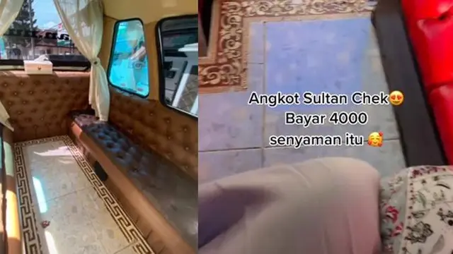 Angkot dengan Interior Super Nyaman (TikTok/@momoydewi)