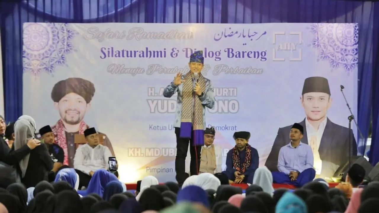 Ketua Umum (Ketum) Partai Demokrat, Agus Harimurti Yudhoyono (AHY). (Merdeka.com/Nur Habibie)