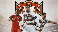 Portugal - Joao Moutinho, Cristiano Ronaldo, Nani (Bola.com/Adreanus Titus)