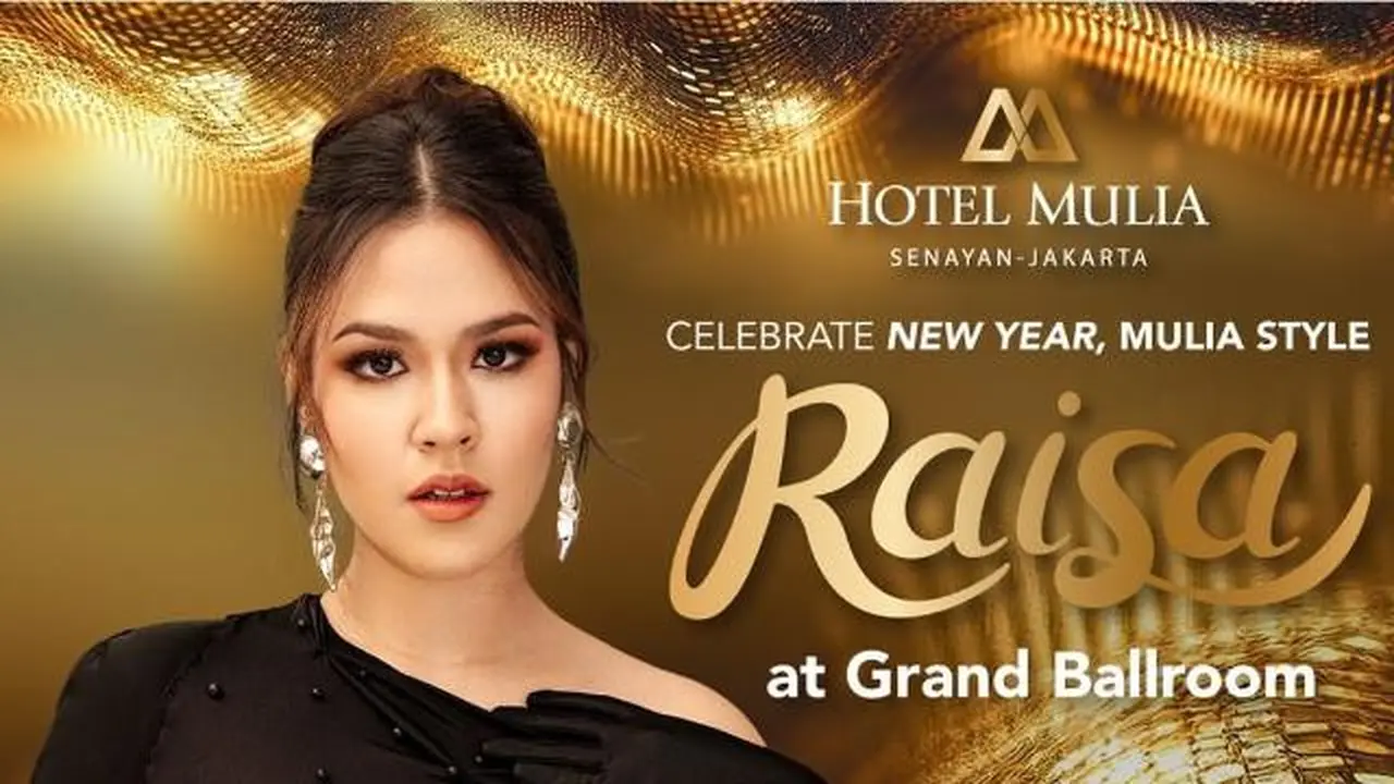 Raisa menjadi pengisi acara di perhelatan tahun baru di Hotel Mulia Senayan