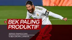 Berita motion grafis kapten Real Madrid, Sergio Ramos dan 6 bek paling produktif di Eropa.