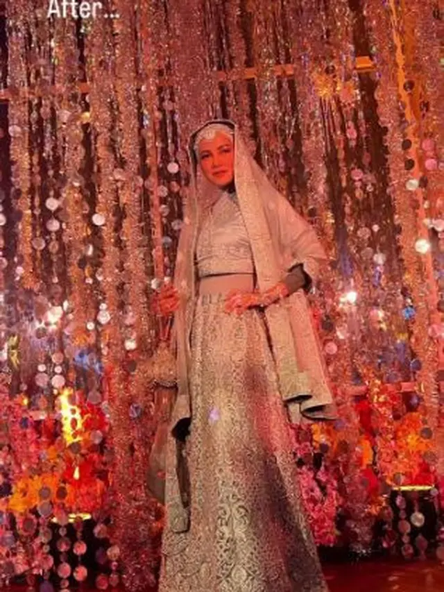 6 Potret Selebriti Hadiri Acara Diwali, Nikita Willy Tampil Serasi dengan Suami