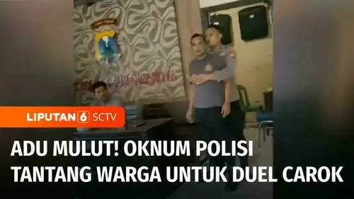 VIDEO: Anggota Polisi Tantang Warga Duel Carok Usai Adu Mulut